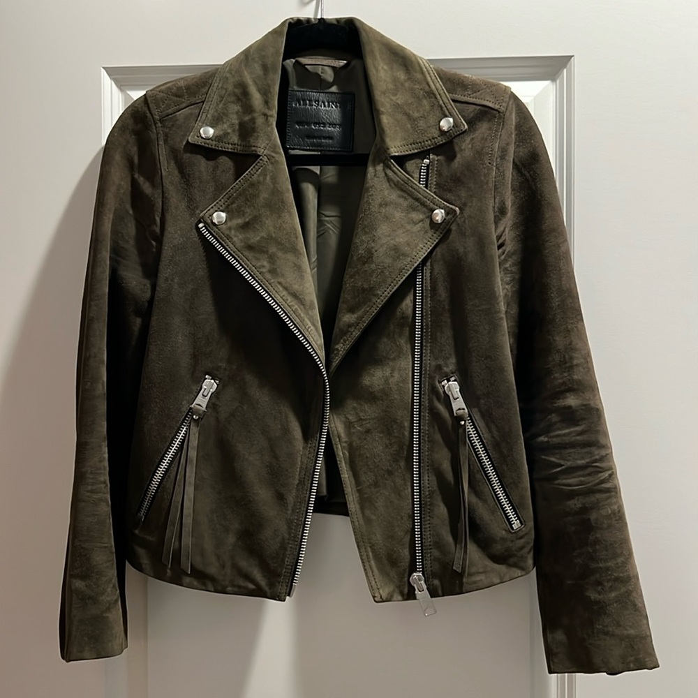 Allsaints Dalby Suede Leather Jacket